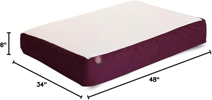 34x48 Burgundy Orthopedic Double Pet Bed By Majestic Pet Products-Large/Extra Large - Image 9