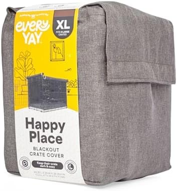 EveryYay by Petco Happy Place Grey Blackout Dog Crate Cover 43.25" L X 29" W X 29.5" H - Image 4