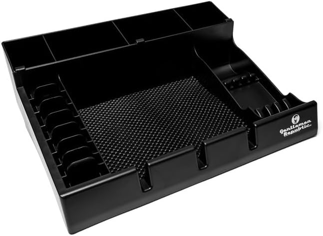 Gentlemen Republic Barber Station Organizer - Multi-Compartment, Black | Countertop tray for clippers, trimmers & grooming tools. Durable, compact design for barbers and stylists. - Image 3