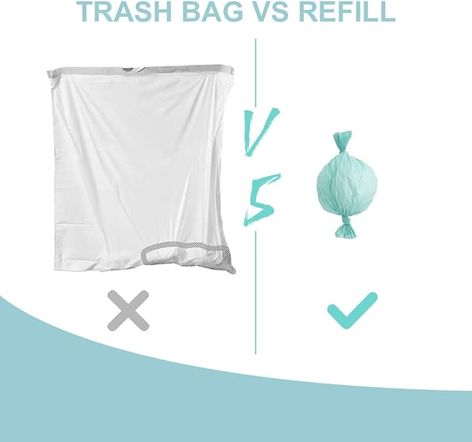 Cat Litter Pail Liner Refills Bags Compatible with Litter Champ Litter Pail, Lightly Scented, Green, 10 Count - Image 5