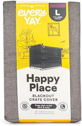 EveryYay by Petco Happy Place Grey Blackout Dog Crate Cover 37" L X 23.5" W X 23" H - Image 2