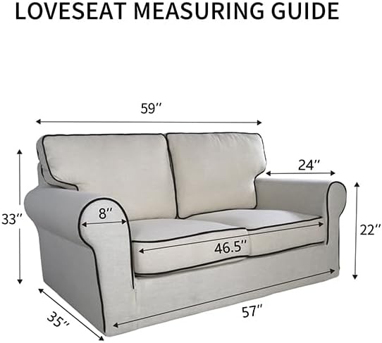 PureFit Reversible Quilted Couch Covers for Dogs Loveseat Sofa Cover 46.5” | Ivory/Ivory, Water Resistant Couch Protector, Washable Pet Couch Cover with Non Slip and Elastic Straps For Kids - Image 6