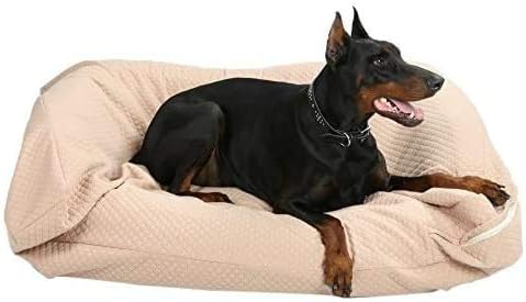 4Knines Luxury Dog Bed Cover – Waterproof Cover for Dog Bed – Heavy Duty Quilted Material – Durable, Machine Washable – USA Based Brand – Medium (Tan) by 4Knines