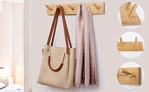 WEBI Coat Rack Wall Mounted,Coat Hanger Wall,16" Hole to Hole,Coat Hooks Wall Mount,Hook Rack Peg Rail,5 Hooks for Hanging Jacket,Hats,Clothes,White - Image 6