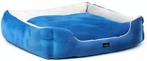 GRANDTIES Fluffy Dog Beds for Small Medium Large Dogs & Cats, Machine Washable Dog Bed, Rectangle Breathable Soft Calming Sleeping Warming Pet Beds with Waterproof & Non-Slip Bottom (XL 40", Azure) - Image 9