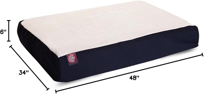 Majestic Pet 48x34x3 Inch Blue Orthopedic Memory Foam Rectangle Dog Bed – Large Size Crate Dog Bed for Dogs with Joint Pain, Arthritis – Durable Pet Mattress with Egg Crate Foam, Washable Cover - Image 9