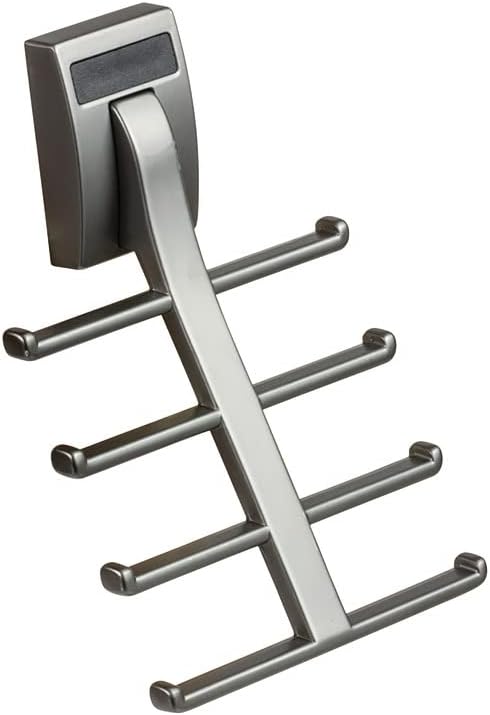 TAG Hardware Premium Space Saving Eight Tie Storage Hook Cleat Mount Organizer Rack for Home and Business (Slate) by HardwareforHomeBusiness