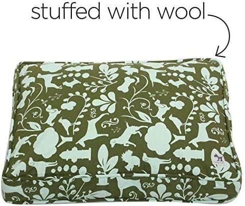 Molly Mutt Sheepy Wool-Filled Crate Pad, GOTS-Certified 100% Organic Cotton Canvas Cover with Soft 100% Natural Wool Insert, Ideal for Dog Bed or Kennel, Amarillo by Morning, 36" x 24" x 2.5" - Image 3