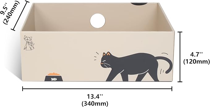 Papercat Cat Scratcher, 5 PCS in 1 Scratching pad with Box, Natural Recycled Corrugated Cardboard, Reversible for 2X Use, Kitty Refill Indoor, Brown (PC-MZB-001) - Image 3