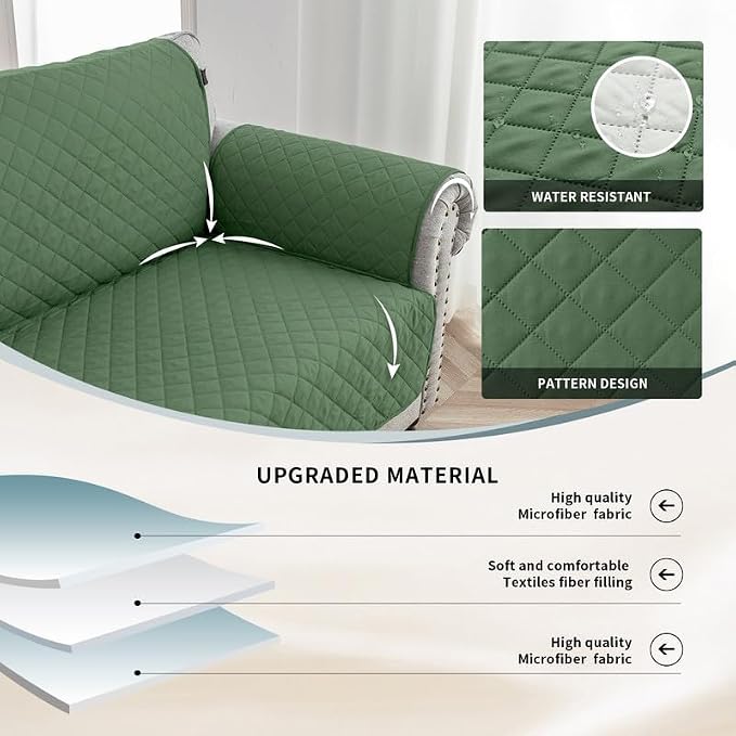 TOPCHANCES Sofa Slipcover L Shape 3pcs Reversible Sofa Cover Sectional Couch Cover 3 Seater Chaise Slip Cover with Elastic Straps for Kids Dogs Cats Pet Furniture Protector Cover - Image 4