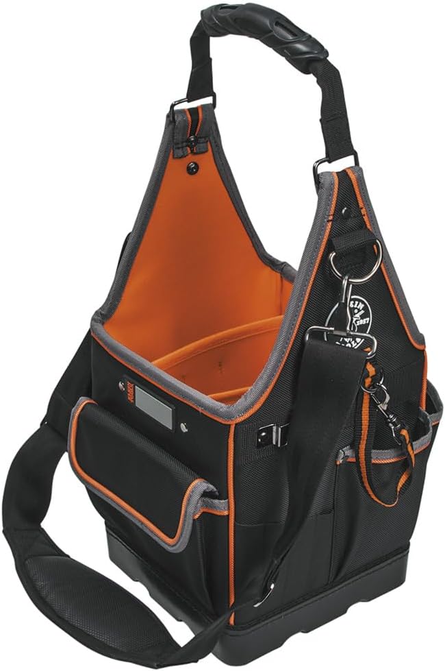 Klein Tools 554158-14 Tool Bag, Tradesman Pro Tote with 20 Pockets Made of 1680d Ballistic Weave and a Fully Molded Bottom, 8-Inch - Image 8