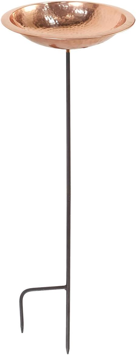 Achla Designs Hammered Copper Birdbath Bowl with Stake by ACHLADesignsHomeGarden