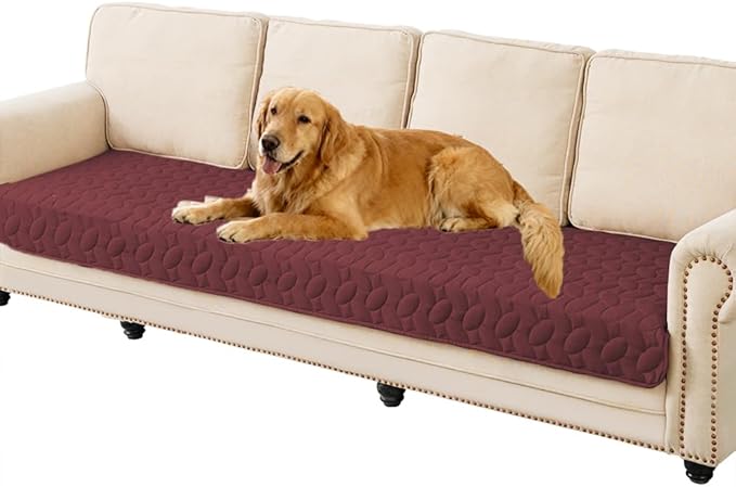 Ameritex Waterproof Pet Bed Cover Anti-Slip Dog Bed Blanket for Sofa and Furniture Waterproof New Pattern Design (Burgundy, 30x90 Inch (Pack of 1)) by Ameritex