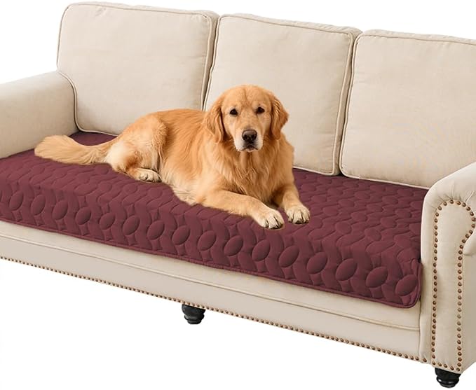 Ameritex Pet Bed Cover Dog Bed Blanket for Sofa and Furniture Waterproof New Pattern Design (30x70 Inch, Burgundy) by Ameritex