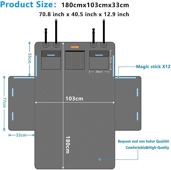 Waterproof SUV Cargo Liner for Nissan Pathfinder 1985–2025 2026 R53, Heavy Duty Pet Trunk Cover with Bumper Flap Protector, Non Slip,Dog Car Travel Mat,White - Image 2