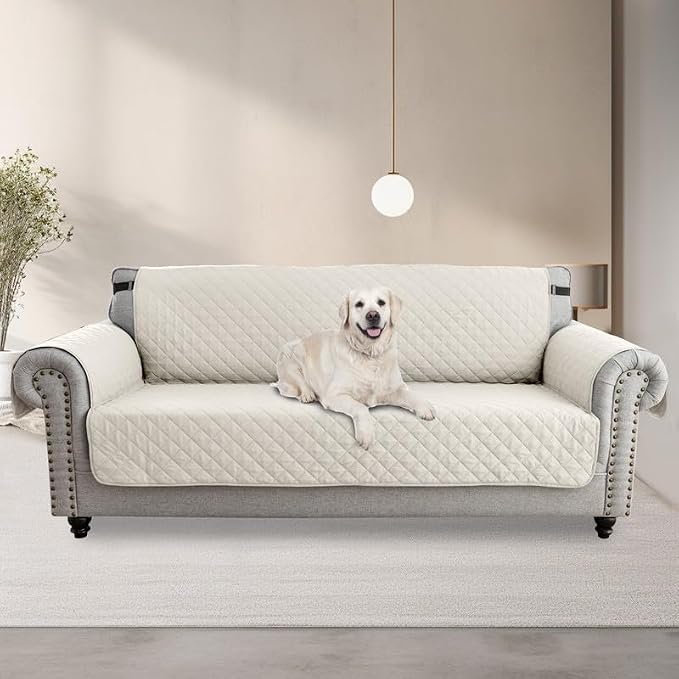 TOPCHANCES Sofa Slipcover L Shape 3pcs Reversible Sofa Cover Sectional Couch Cover 3 Seater Chaise Slip Cover with Elastic Straps for Kids Dogs Cats Pet Furniture Protector Cover - Image 7