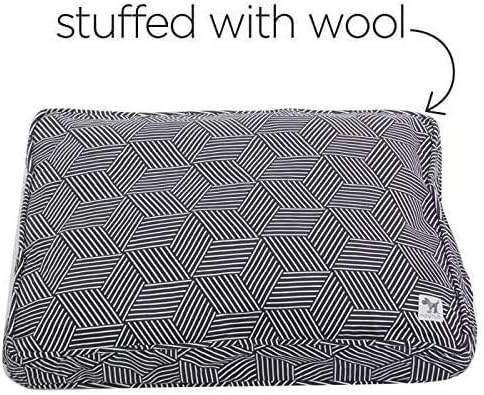 Molly Mutt Sheepy Wool Crate Mat - 100% Cotton Canvas Cover with Temperature-Regulating 100% Natural Wool-Filled Insert Dog Bed - Soft & Supportive Wool-Filled Bed - (48"x30"x2.5", Rough Gem) - Image 3