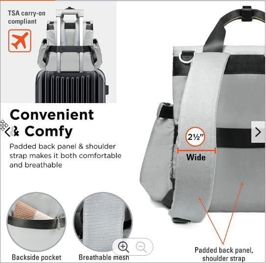 Dog Travel Bag - Dog Backpack Organizer - Pet Travel Kit Airline Compliant - Includes Large Pad, Food Canister and Bowls (Gray, Paw Prints) - Image 4