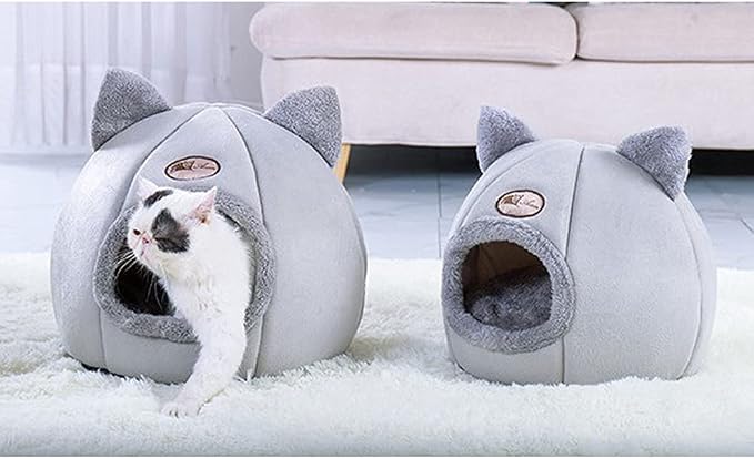Kavolet Cat Bed for Indoor, Cat Tent with Removable Washable Cushion, Cat Bed Cave Self-Warming Pet House for Cat Dog Puppy - Image 4