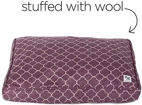 Molly Mutt Sheepy Wool-Filled Crate Pad, GOTS-Certified 100% Organic Cotton Canvas Cover with Soft 100% Natural Wool Insert, Ideal for Dog Bed or Kennel, Royals, 54" x 37" x 2.5" - Image 3