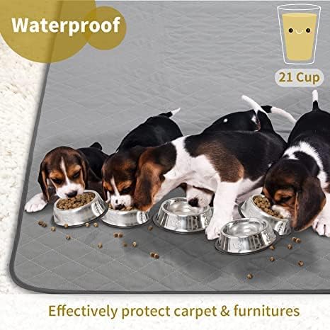 Washable Reusable Dog Pee Pads, 34"x52" Absorbent & Waterproof Puppy Training Pad for Crate, Playpen & Carpet, Large Potty Pads for Dogs, Cats & Small Pets - Image 2