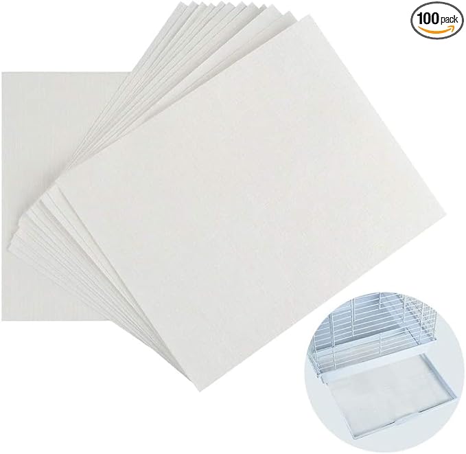 150 Sheets Custom Cut Bird Cage Liner Pet Cage Liner Choice Plain -Poly-Wax Bird Cage Liner *****Please Message us with Your Specific Size***** (Poly Coated (40lb) Any Size up to 30x30) by Unknown