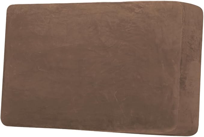 H.VERSAILTEX Velvet Stretch Individual Couch Cushion Cover Plush Slipcover for Loveseat Sofa Furniture Protector Seat Cover (1 Piece Loveseat Cushion Cover, Caramel) by HVERSAILTEX