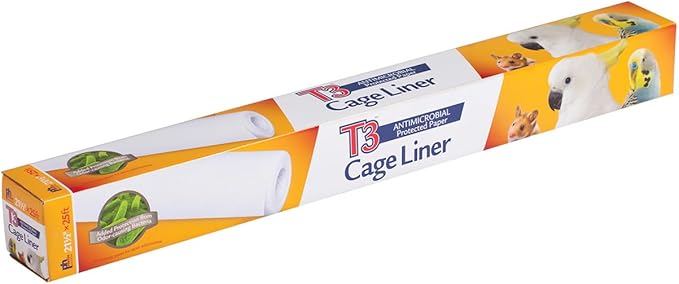 Prevue Pet Products T3 Cage Liner - Bird Cage Accessories, 25 ft Odor Absorbent Protection, Universal Liner for All Birds, Fits Small, Medium, and Large Enclosures, Simplifies Cleaning - Regular Size by PrevuePetProducts