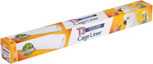 Prevue Pet Products T3 Cage Liner - Bird Cage Accessories, 25 ft Odor Absorbent Protection, Universal Liner for All Birds, Fits Small, Medium, and Large Enclosures, Simplifies Cleaning - Regular Size by PrevuePetProducts