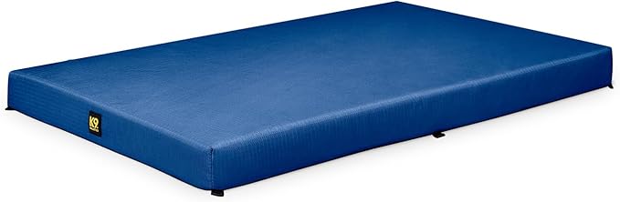 K9 Ballistics Tough Ripstop Orthopedic Crate Bed, 53 x 36, Blue Quartz | Thick, Durable XXL Kennel Pad with Washable Cover for XX Large Dogs, Fits 54” Wire Crate by K9Ballistics