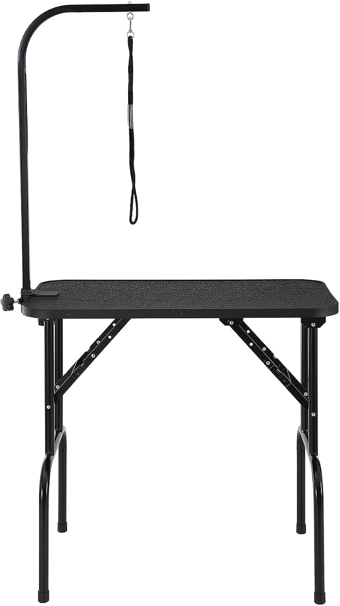 VEVOR Pet Grooming Table, 32 x18 Inch with Height Adjustable Arm, 220LBS Static Weight Capacity, Foldable Dog Groom Station with No-Sit Haunch Holder with Grooming Loop, for Medium and Small Dogs - Image 9