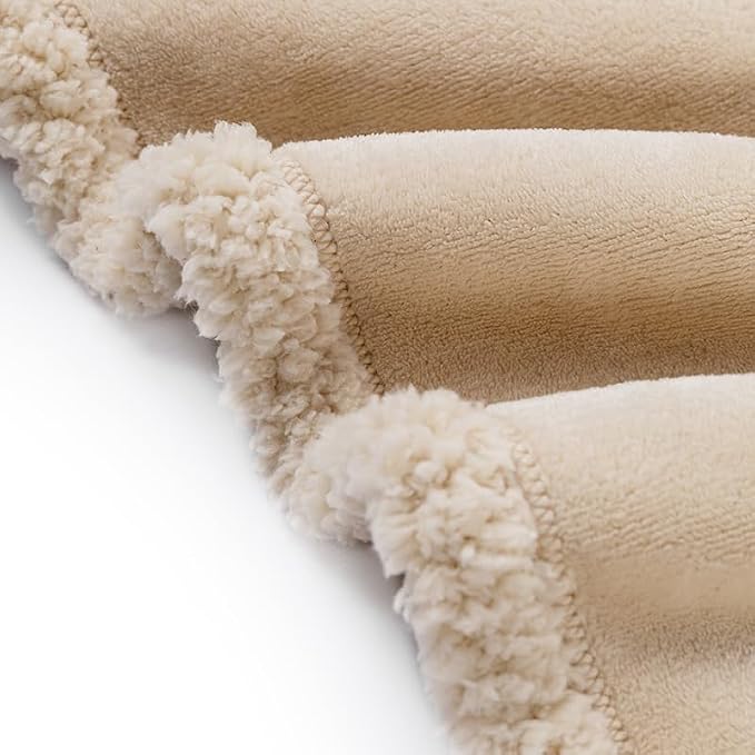 Waterproof Dog Blanket Reversible Pet Bed Cover Puppy Fluffy Cream Blankets Leakproof Sofa Couch Cover Cat Pet Blanket for Warm Washable-S - Image 3