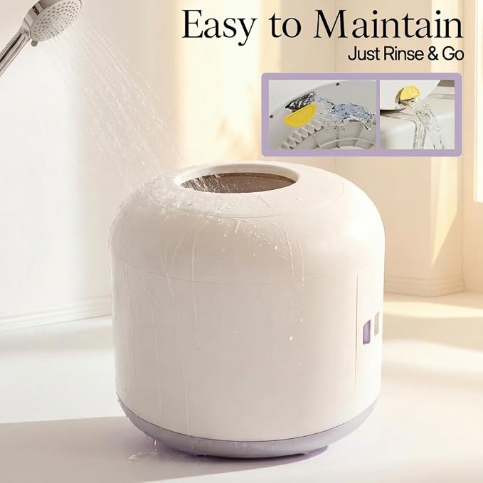 Furrytail Automatic Litter Box Self Cleaning with 120 Trash Bags, App Control, Advanced Odor & Leak Control, Large Capacity for Multi Cat Homes,Kitty Litter Box, Smart Safety Sensors, Purple - Image 9