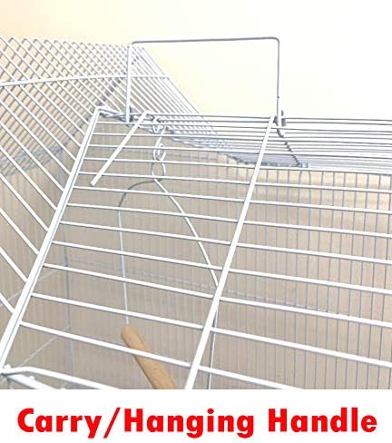 37-inch Portable Hanging Medium Flight Bird Cage for Cockatiel Sun Quaker Parakeet Green Cheek Conure Parrotlet Finch Canary Budgie Lovebird Small Parrot Travel Bird Cage - Image 9