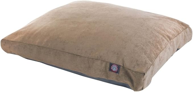 Majestic Pet Villa Rectangle Dog Bed Washable – Non Slip Comfy Pet Bed – Crate Bed with Removable Washable Cover – Kennel Bed for Sleeping, Polyester Fiber, Medium, Pearl by MajesticPet