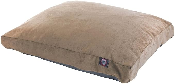 Majestic Pet Villa Rectangle Dog Bed Washable – Non Slip Comfy Pet Bed – Crate Bed with Removable Washable Cover – Kennel Bed for Sleeping, Polyester Fiber, Large, Pearl by MajesticPet