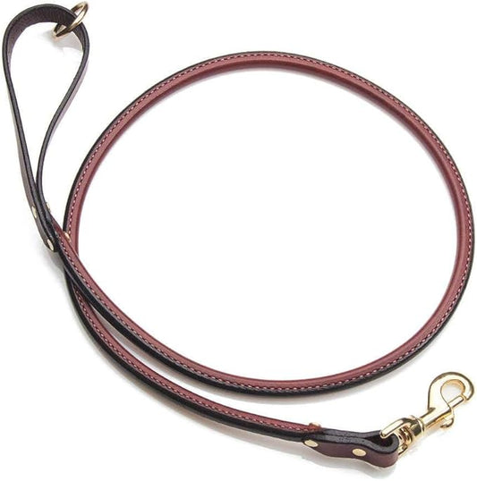 Mendota Pet Leather Snap Leash - Dog Lead - Made in The USA - Chestnut, 3/4 in x 6 ft (Rolled)