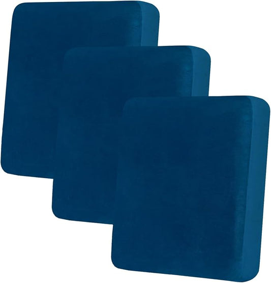 hyha Velvet Couch Cushion Covers, Sofa Covers for 3 Cushion Couch Washable | Soft Plush Sofa Slipcover, Elastic Bottom, Non-Slip Wear Resistant Furniture Protector, Ideal For Pets & Kids, 3 Pcs by hyha