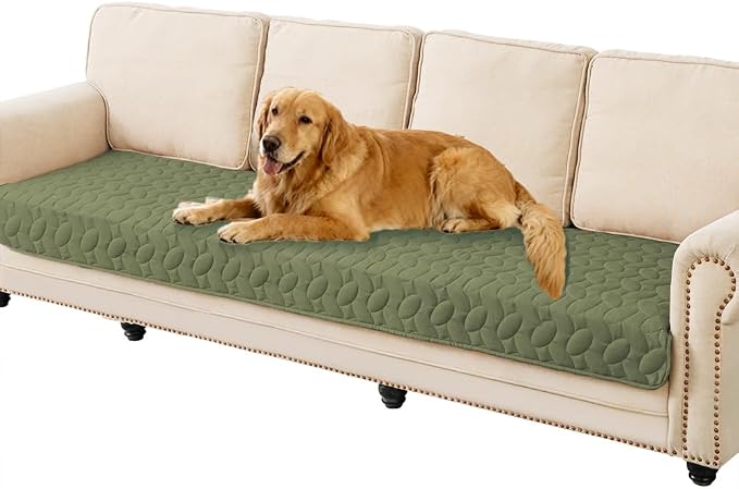 Ameritex Waterproof Pet Bed Cover Anti-Slip Dog Bed Blanket for Sofa and Furniture Waterproof New Pattern Design (Green, 30x90 Inch (Pack of 1)) by Ameritex