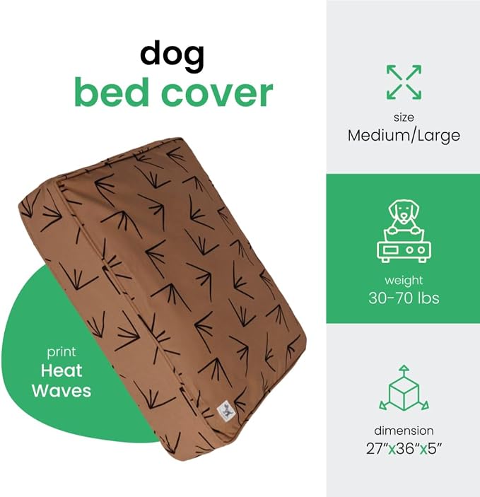 Molly Mutt Medium to Large Duvet Cover, Heat Waves, Brown with Black Accents, 27"x36"x5" - Image 2