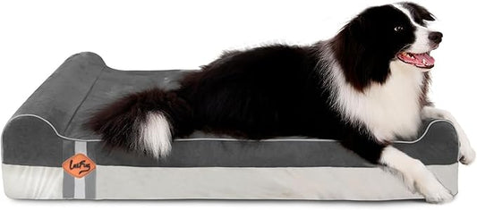 Laifug Orthopedic Dog Beds for Large Dogs,7" Memory Foam Dog Beds,Durable Water Proof Liner Removable and Washable, Nonskid Bottom, Grey 50"x36"x10" by Laifug