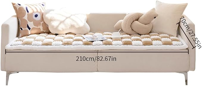 Dog Couch Cover Protector, Quilted Washable Non-Slip Sofa Mat for Pets | Cotton fabric, quilted checkerboard, PP cotton filling, non-slip backing, machine washable, for sofa, window seat and floor - Image 8