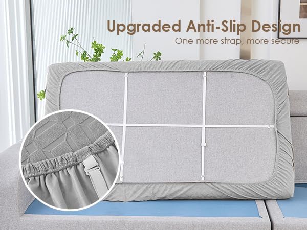 Genina Waterproof Couch Cushion Covers for Pets Washable Sofa Seat Covers | Non Slip,Stretch Jacquard Fabric,Pet Hair & Scratch Protection,Easy Installation,Furniture Protector,Loveseat Cover - Image 4