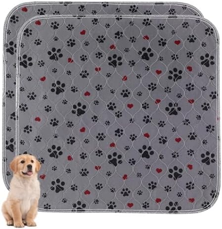 Washable Pee Pads for Dogs,2 Pack Extra Large 72"x72" Super Absorbent Reusable Puppy Pads,Non-Slip 100% Waterproof Dog Pee Pads,Pet Training Pads for Couch, Crate,Potty Training,Floor by ESWIN