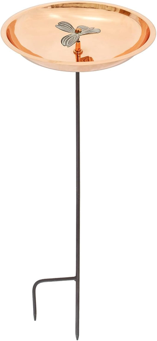 Achla Designs Dogwood Copper Birdbath with Stake by ACHLADesignsHomeGarden
