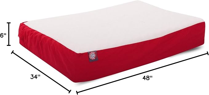 Majestic Pet 48x34x3 Inch Red Orthopedic Memory Foam Rectangle Dog Bed – Large Size Crate Dog Bed for Dogs with Joint Pain, Arthritis – Durable Pet Mattress with Egg Crate Foam, Washable Cover - Image 9