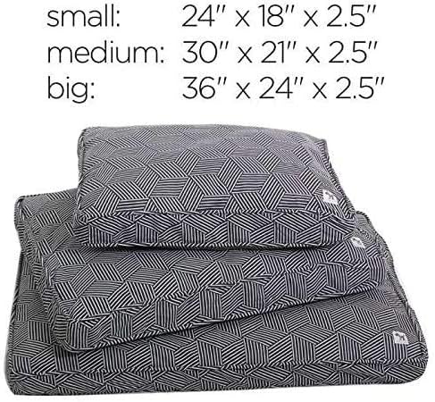 Molly Mutt Sheepy Wool-Filled Crate Pad, GOTS-Certified 100% Organic Cotton Canvas Cover with Soft 100% Natural Wool Insert, Ideal for Dog Bed or Kennel, I'm a Realist, 42" x 28" x 2.5" - Image 5