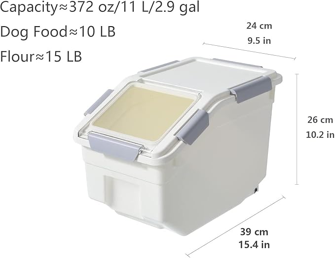 LISM 2 Pack Dog Food Storage Container with Scoop,Large Airtight Pet Dog Food Bin,Container for Dog Treats Rice,Dog Cat Dry Food Bin,Baking Supplies,Flour,Rice,Kitchen Pantry Cereal(10 LB) - Image 6