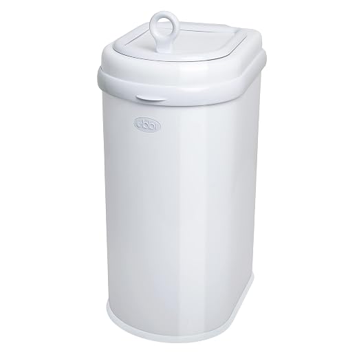 Ubbi Pet Waste Pail, White | Odor-Locking Cat Litter Disposal System, Stainless Steel Pet Waste Can with Safety Lock & Scoop, No Special Bags Required by Unknown