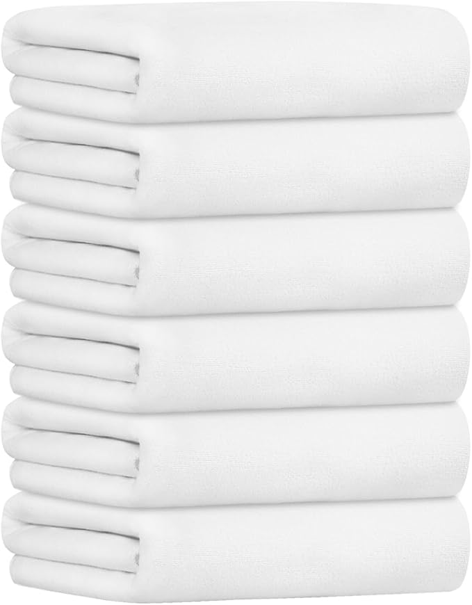 JML Microfiber Bath Towels Set, 6 Pack (30" x 60") | Hanging Loop, Soft, Extra Absorbent, Quick Dry as Spa, Sauna, Salon Hair Wrap - Image 2